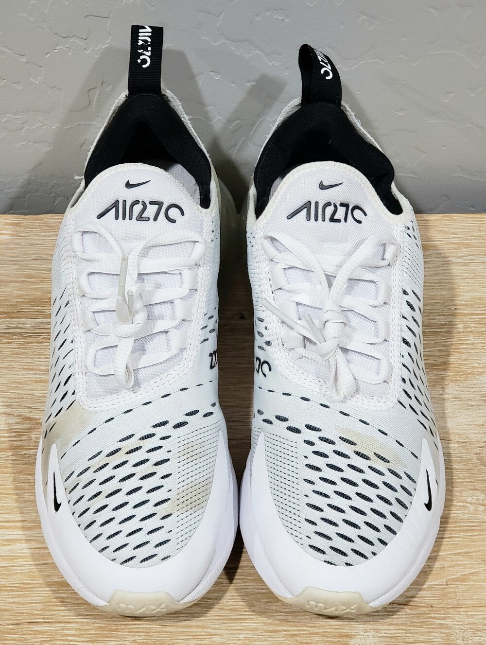 NIKE Air Max 270 Women's Athleisure Sneakers (7.5) White/Black - Picture 5 of 10